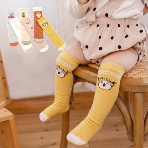 Autumn Cartoon Animals Newborn Baby Socks Soft Baby Girls Boys Long Sock Toddler Kids Children Knee Hight Floor Socks