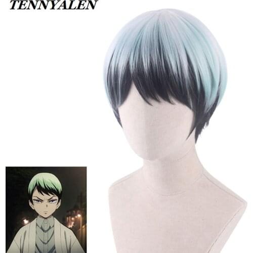Halloween Wig Anime Demon Slayer cosplay Yushirou The same role-playing props Anime accessories High-quality short wig