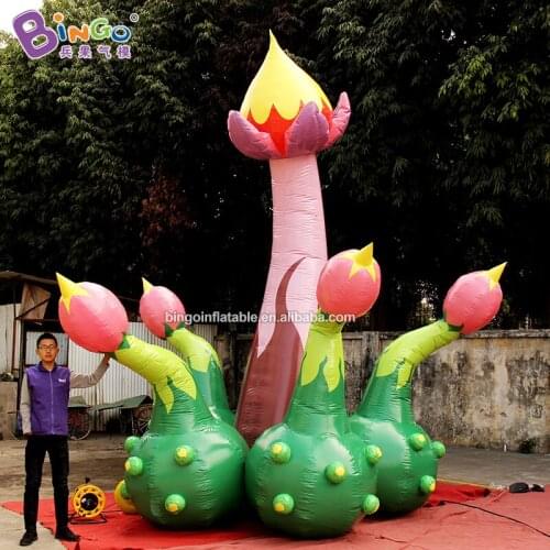 Personalized 5m height PVC inflatable flowers large / wedding decoration giant balloon inflatable flower toys