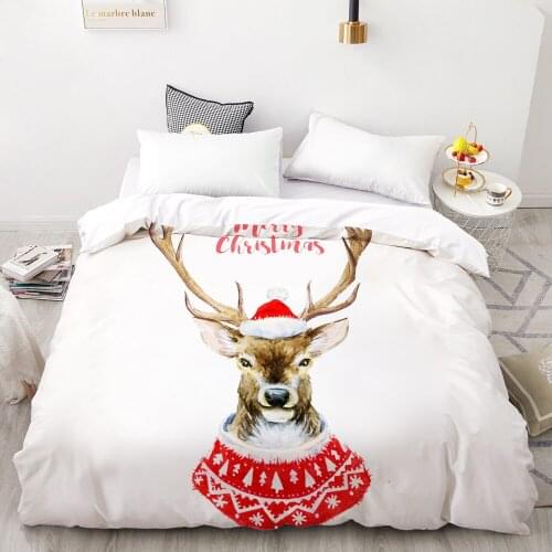 3D HD Digital Printing Custom Duvet Cover,Quilt/Blanket case Queen King Bedding 200x200/140x200/220x240,Christmas Gift Deer
