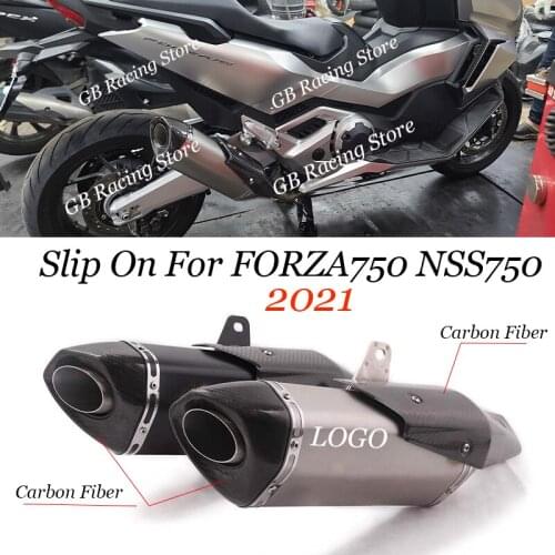 Complete system for Honda FORZA750 NSS750 2021 motorcycle gp exhaust Escape Moto pipe front link muffler tube header slip on