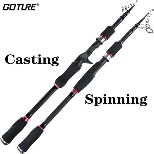 Goture AQUILA 2.1m 2.4m 2.7m 3.0m Baitcasting Fishing Rod Travel Ultra Light Casting Spinning Lure Rod 8g-28g M Telescopic Rod