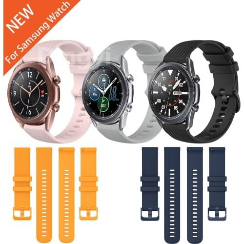For Samsung Galaxy Watch 3 Silicone Wristband Strap 45mm SM-R840 Band Watchband for Samsung Watch3 41mm SM-R850 Bracelet