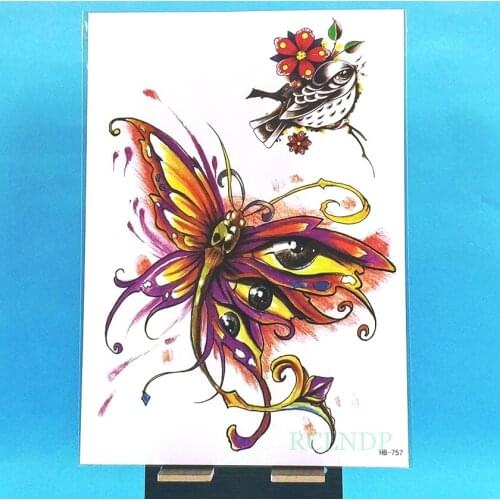 Waterproof Temporary Tattoo Sticker painting butterfly tatto stickers flash tatoo fake tattoos for women girl