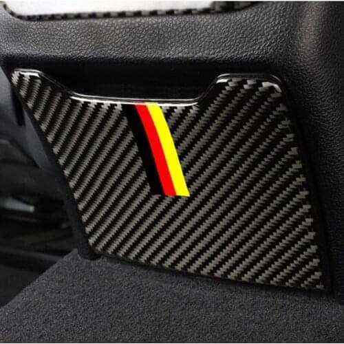 Carbon Fiber Rear Ashtray Panel Decoration Cover Trim For Mercedes Benz C Class W205 GLC X253 2015-2018 Car Accessories