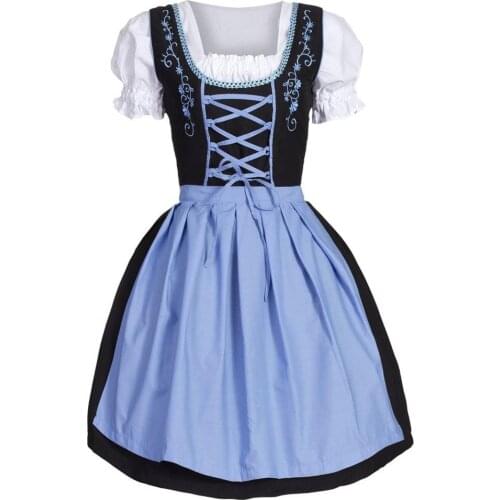 Home&Nest Womens Dirndl Dress cosplay German Oktoberfest Bavarian Beer Wench Costume Maid Outfit Fancy #0611