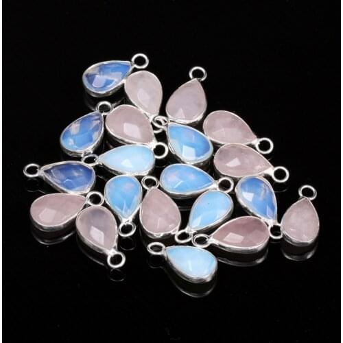 1piece Natural Stone drop-shaped Shape pendant for DIY bracelet necklace charm jewelry making Reiki Healing Jewellery Gift