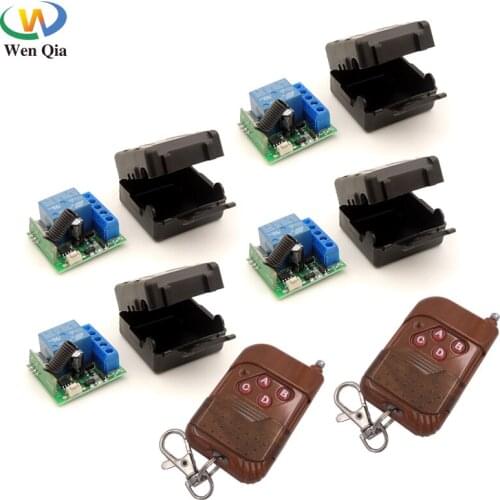 433Mhz Universal Wireless Remote Control Switch DC12V RF Relay Receiver 1CH Controller and Transmitter Key fob DIY Smart Remotes