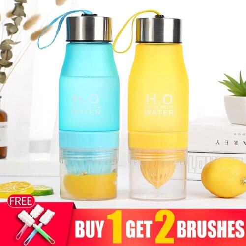 650ml My Creative Fruit Infuser Plastic H20 Drink More Water Bottle For Girls Lemon Juice Sport Drinking Portable Milk Bottles