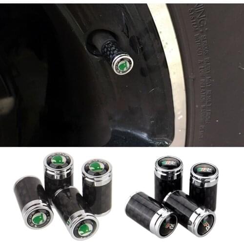 Car Decoration Wheel Tire Valve Stem Caps Cover for Skoda Octavia A7 Superb 2 Fabia Rapid Yeti Kodiaq Kamiq Auto Accessories