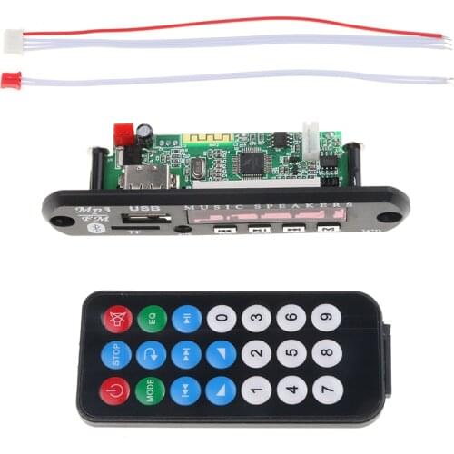 Bluetooth Hands-free remote usb mp3 decoder Integrated Module with TF FM Aux Radio audio speaker amplifier for Car