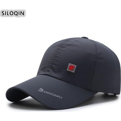 SILOQIN Summer Mens Hat Thin Breathable Baseball Cap Adjustable Head Size Sports Caps Womens Ponytail Fashion Tongue Cap