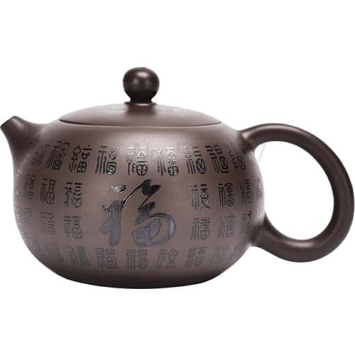 Zhuni purple clay pot pure manual imitation ancient porcelain tea set Xishi teapot large capacity tea maker