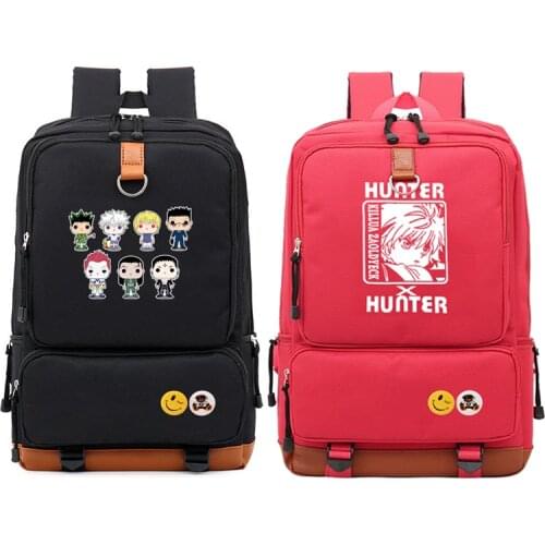 2020 Japan Hunter x Hunter Anime Canvas School Bags Cartoon Gon Freecss Adult Backpack Capacity Mochilas