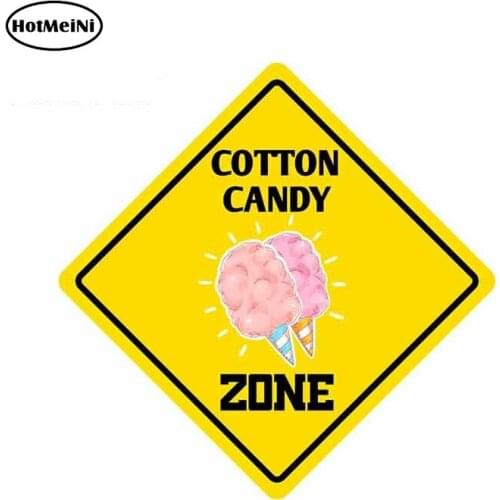 HotMeiNi 13cm x 13cm Personality Cotton Candy Zone Graphics Funny Car Stickers and Decals Surfboard Refrigerator Trunk Decor