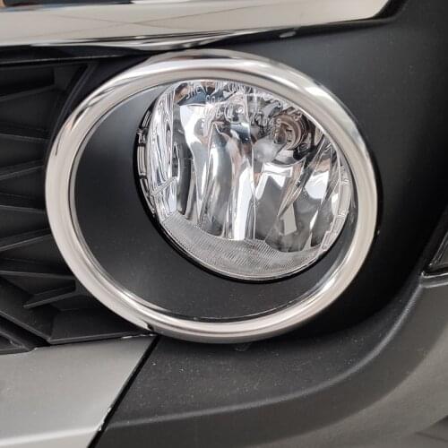 2pcs stainless steel front bumper fog light lamp decorative molding cover trim for Lada XRAY and Xray Cross chrome accessories