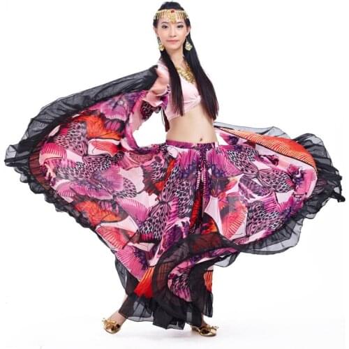 2PCS/SET Belly Dance Costume Clothes Oriental Bellydance Top+Dress Belly Dance Set Costume Bellydance Bollywood Dance Costumes