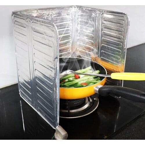 1PC Kitchen Gadgets Oil Splatter Screens Aluminium Foil Plate Gas Stove Splash Proof Baffle Home Kitchen Cooking Tools