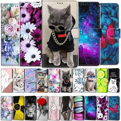 Fashion Funny Painted Flip Cover For OPPO A15 A53 S A52 A93 A9 A5 A11 F17 Pro Reno4 Lite F A33 A32 A72 2020 Wallet Leather Case
