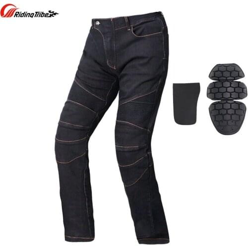 2019 new motorcycle jeans motorbike pants riding clothes motocross Anti-fall trousers with Detachable knee & Ankle pads S -4XL