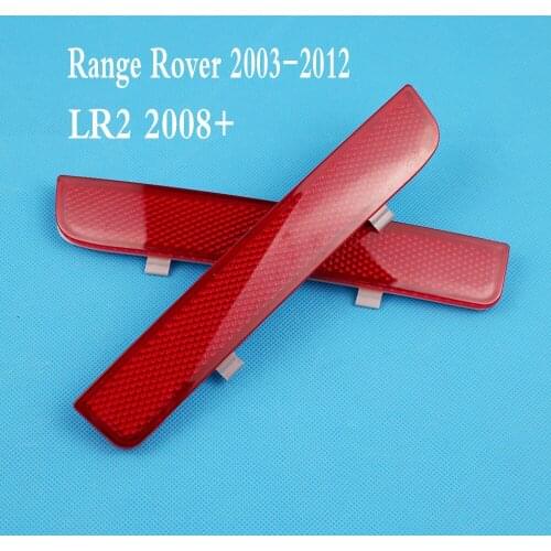 Pair Rear Bumper Red Reflector For Land Rover LR2 2008- Range Rover 2003-2012 LR006348