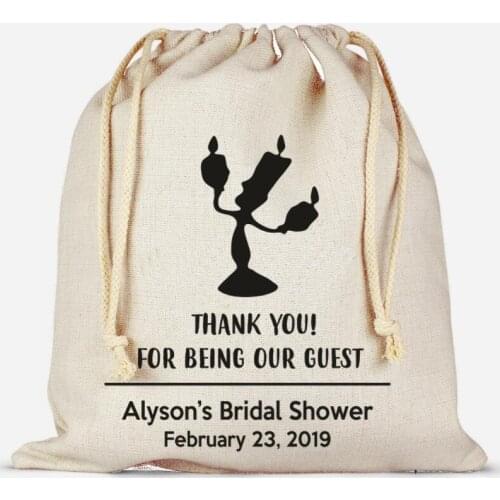 Personalise Beauty and the beast favors welcome wedding favor bags custom birthday bridal baby shower party thank you gift bags