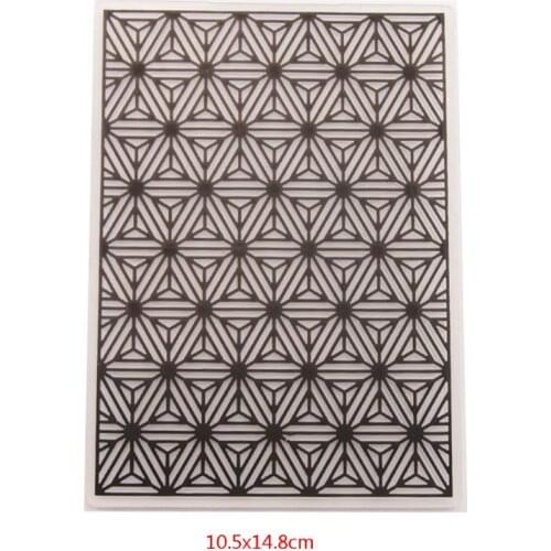 Plastic Embossing Folder Template DIY Scrapbook Photo Album Card Making Decoration Crafts Hexagon E56C