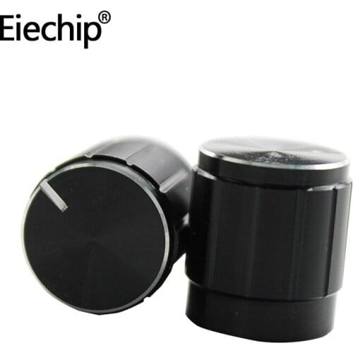 Potentiometer encoder Knob High quality aluminum alloy knobs 15x16.5mm half shaft 6mm D type switch cap for 360 Degrees Module