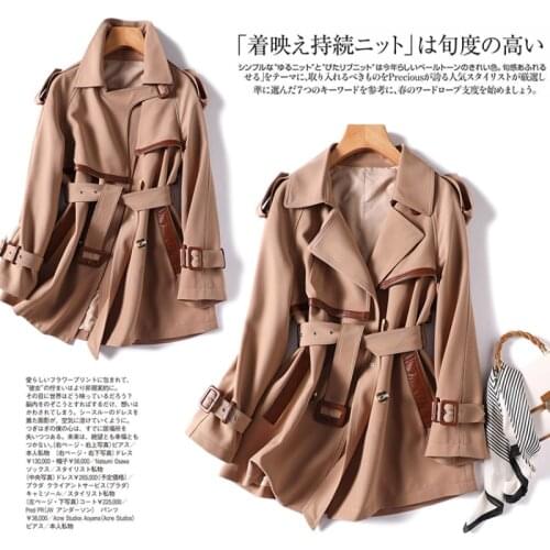 Shuchan Women's Double Breasted Trench Coats