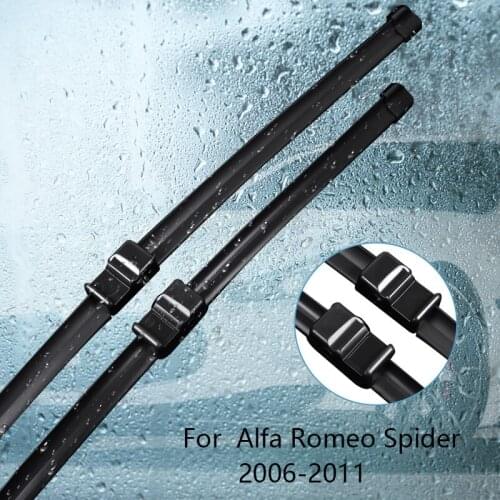 Wipers Blade For Alfa Romeo Spider from 2006 2007 2008 2009 2010 2011 Car Accessories For Auto Rubber Windscreen Wiper
