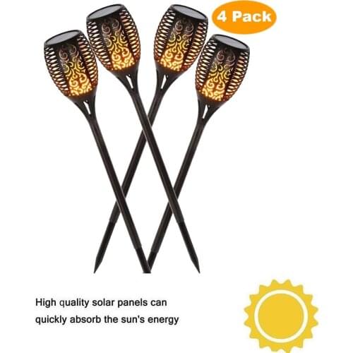 1/8 pcs Solar Power LED Flickering Flame Light Solar Torch Light Waterproof Outdoor Landscape Decoration Garden Lamp