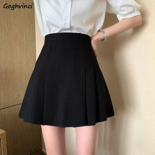 Skirts Women Black Korean Style All-match Fashion Design Elegant Harajuku Sexy Girl Mini Feminina Students Birthday Party Retro