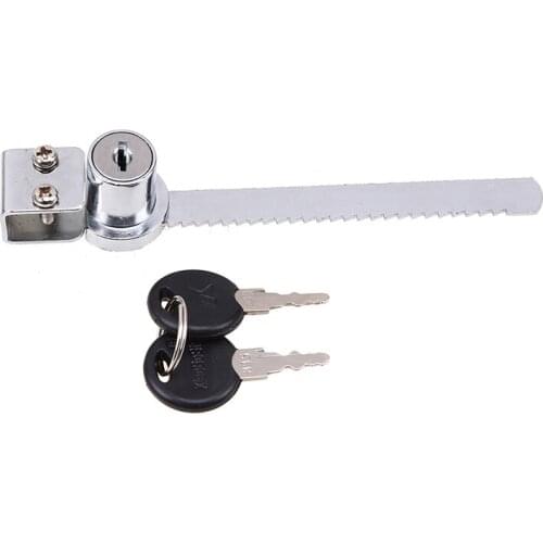 Showcase Lock Sliding Glass Door Window Hardware Lock with Key for Cabinet Terrarium Furniture Home Improvement Accessories