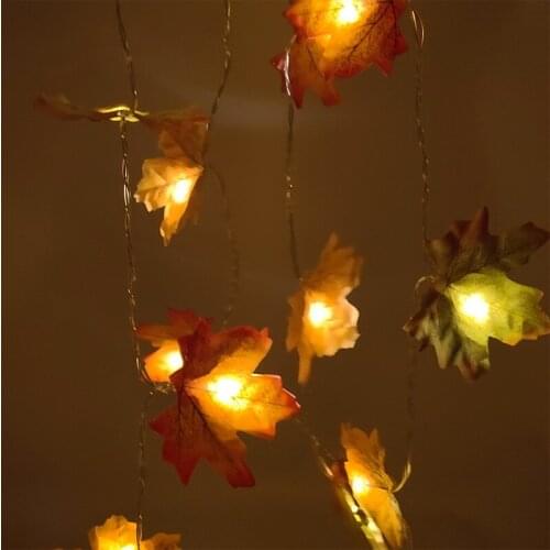 1PC 3Meters Artificial Maple Leaf Vine Artificial Plants Fake Foliage String Thanksgiving Christmas Garden Wall Décor