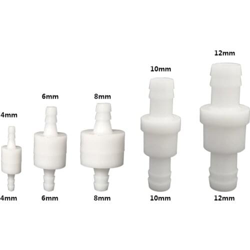 Plastic One Way Inline Check Valve Fuel Diesel Gas Liquid Water Fluids Valve 6mm