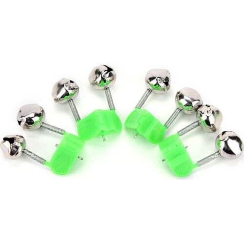 10pcs/set Double Bell Alarm Fishing Rod Tip Clip Bait Alarm Bell Ring Clip Siren Bell Fishing Accessories