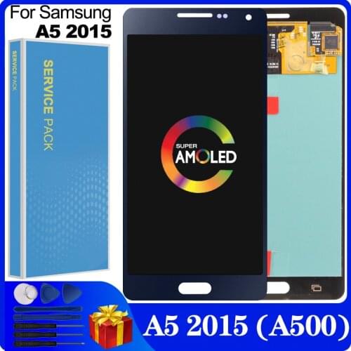 100% Original 5.0" LCD For Samsung Galaxy A5 2015 A500 A500F A500H LCD Touch Screen Digitizer Assembly Can Adjustable brightness
