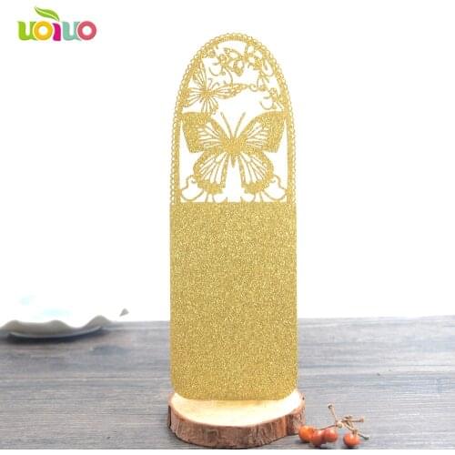100pcs butterfly Wedding favor party gift laser cut bookmark