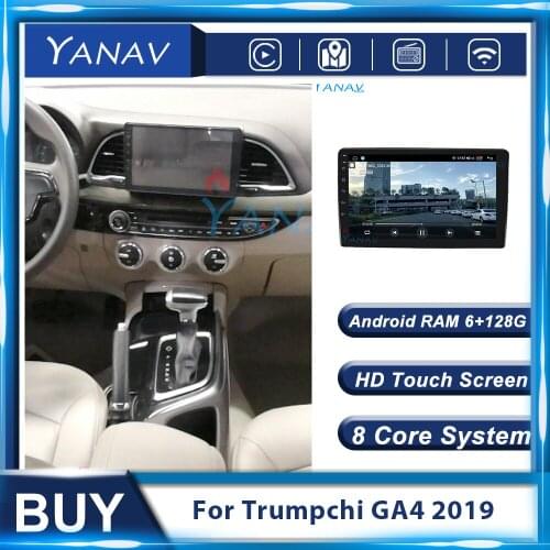 128G Android Audio Multimedia Player GPS Navigation Car Radio For Trumpchi GA4 2019 Stereo Receiver Tap Recorder Touch Screen