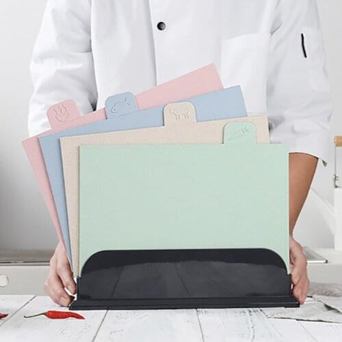 4Pcs/Set Kitchen Multifunctional Cutting Board Wheat Straw Eco Friendly Food Grade Chopping Board Kitchen Accessories VISMOORE