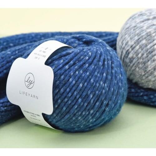6pcs 50g/ball medium thick hand woven wool yarn color dot pattern thick thread group handmade scarf thread