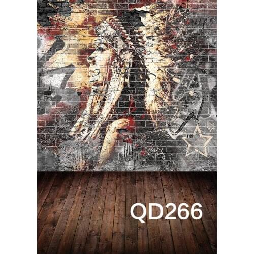 Polyester Ethnic Graffiti Wall Wood Boards Backdrop Background Photography Studio Props Photographic Seamless Washable No Crease