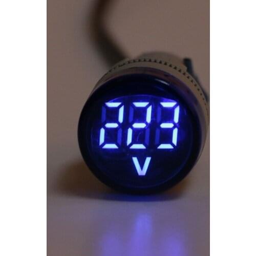 AC 60-500V 22mm Digital Voltmeter Voltage Gauge Monitor Indicator Signal Lights 87HE