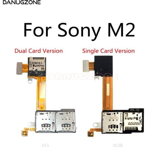 SIM Card Slot Holder + TF Card Slot Flex Cable For Sony Xperia M2 Aqua S50H S50T D2302 D2303 D2305 D2306 Sim Flex Cable