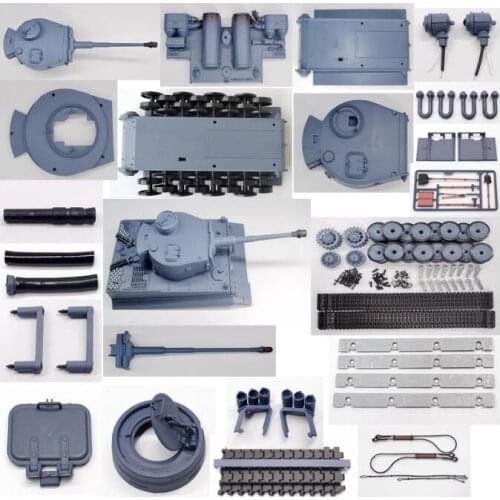HL 1/16 3818-1 Tiger Tank Parts Paste Fender Round Cover Cable Headlamp Ring Cannon Barrel