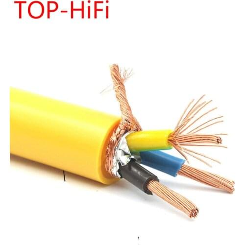 TOP-HiFi OCC Power Cable Diy Audio Speaker CD player Amplifier DVD AC power cord Bulk power cable 13mm 17mm 19mm