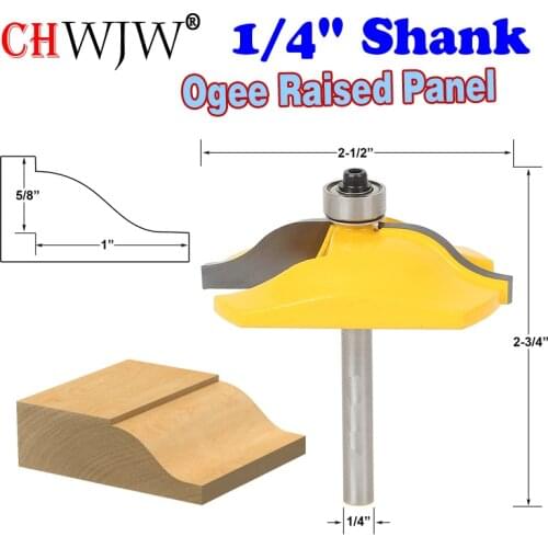 1PC 1/4" Shank 2-1/2" Diameter Ogee Raised Panel Router Bit - Chjww 12134q