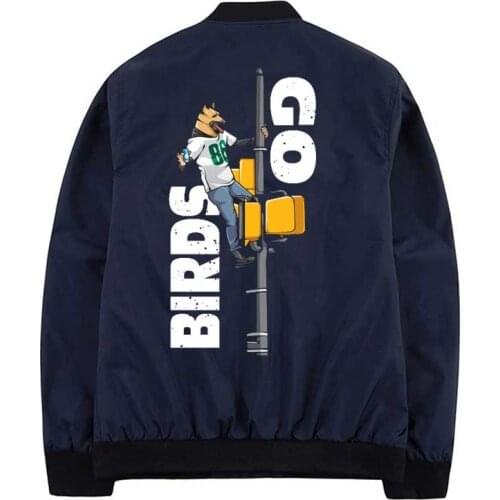 Go birds jackets men wholesale coats hip hop windbreaker streetwear jacket winter men clothes fashion collar jackets homme cheap