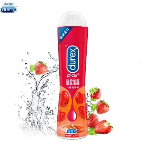 Durex Play Lubricant Strawberry 50ml Water Based Lubricant Penis Gel Stimulants for Women Sex Toys Intimate Product Couple Sex