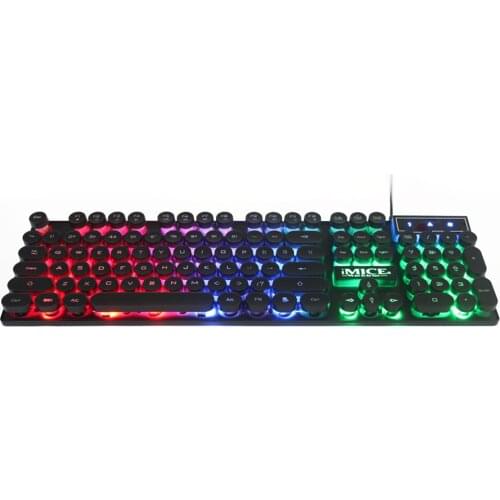IMICE AN-800 Mechanical Keyboard Wired Gaming Keyboard RGB Backlight Anti-ghosting 104 Keys Keyboard For PC Computer Gamer